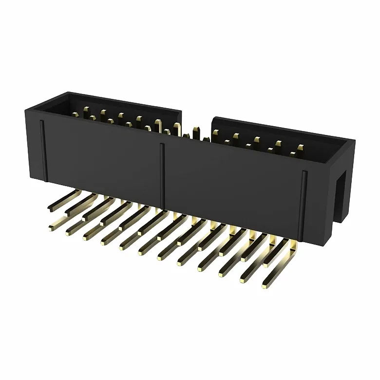 2.54mm Box Header Double Row Right Angle DIP