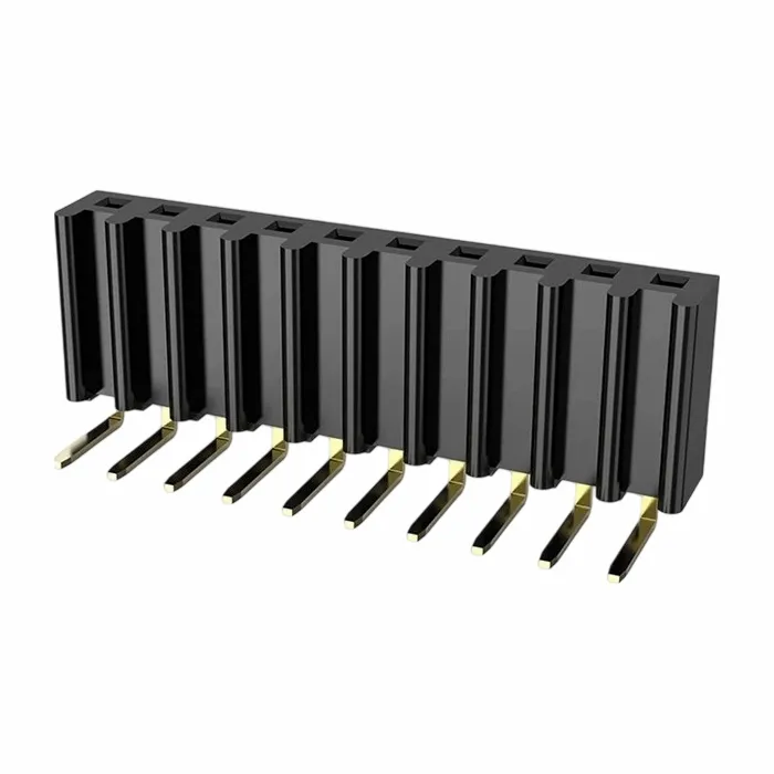 2,54mm tiêu đề nữ hàng đơn hàng bên phải nhúng u loại